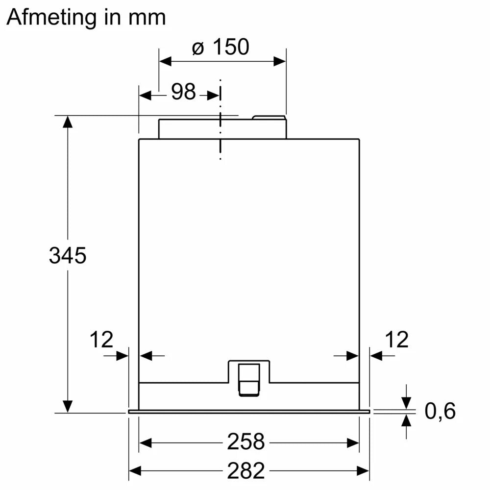 Bosch Serie 6 DLN77AC50 afzuigkap Inbouw Roestvrijstaal 595 m³/uur