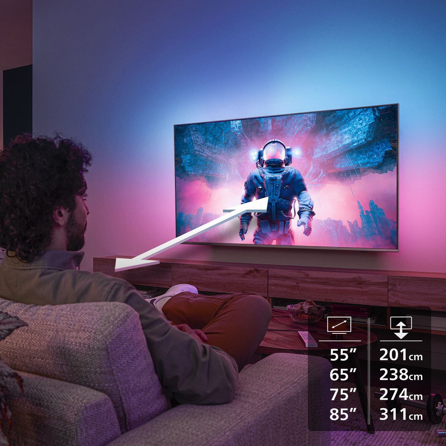 Philips 85MLED910/12 tv 2,16 m (85") 4K Ultra HD Smart TV Wifi Zwart