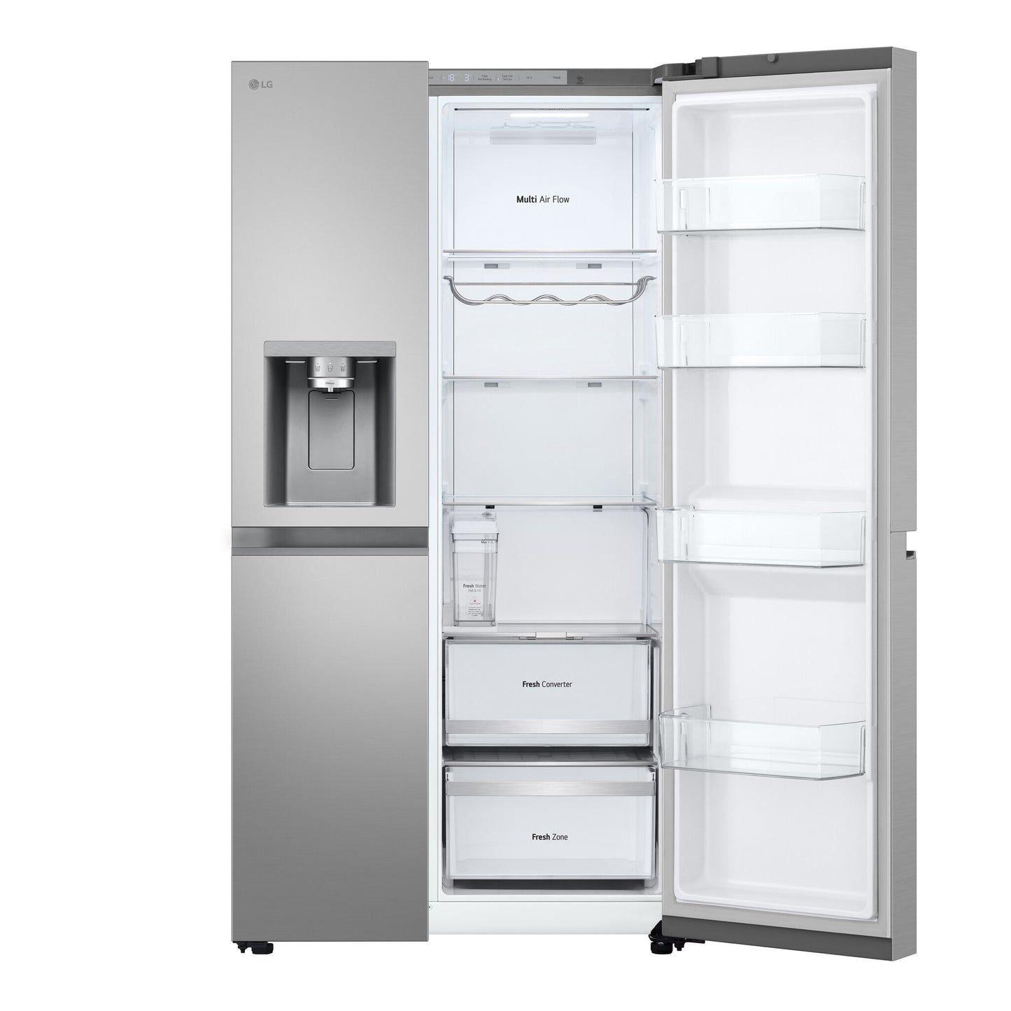 LG GSLE81PYBC amerikaanse koelkast Vrijstaand 628 l Zilver