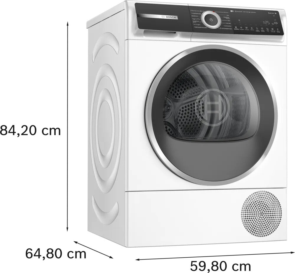 Bosch Serie 6 WQH246CLNL wasdroger Vrijstaand Voorlader 9 kg Wit