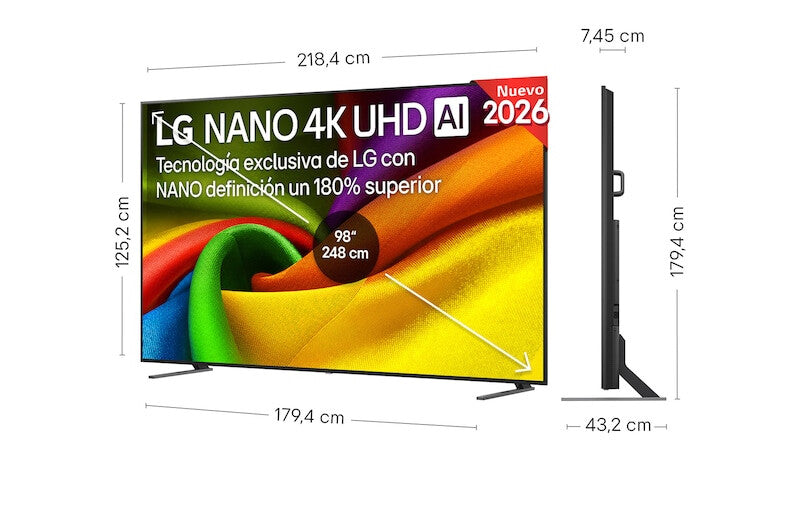 LG 98NU900B6LB 2,49 m (98") 4K Ultra HD Smart TV Wifi Zwart
