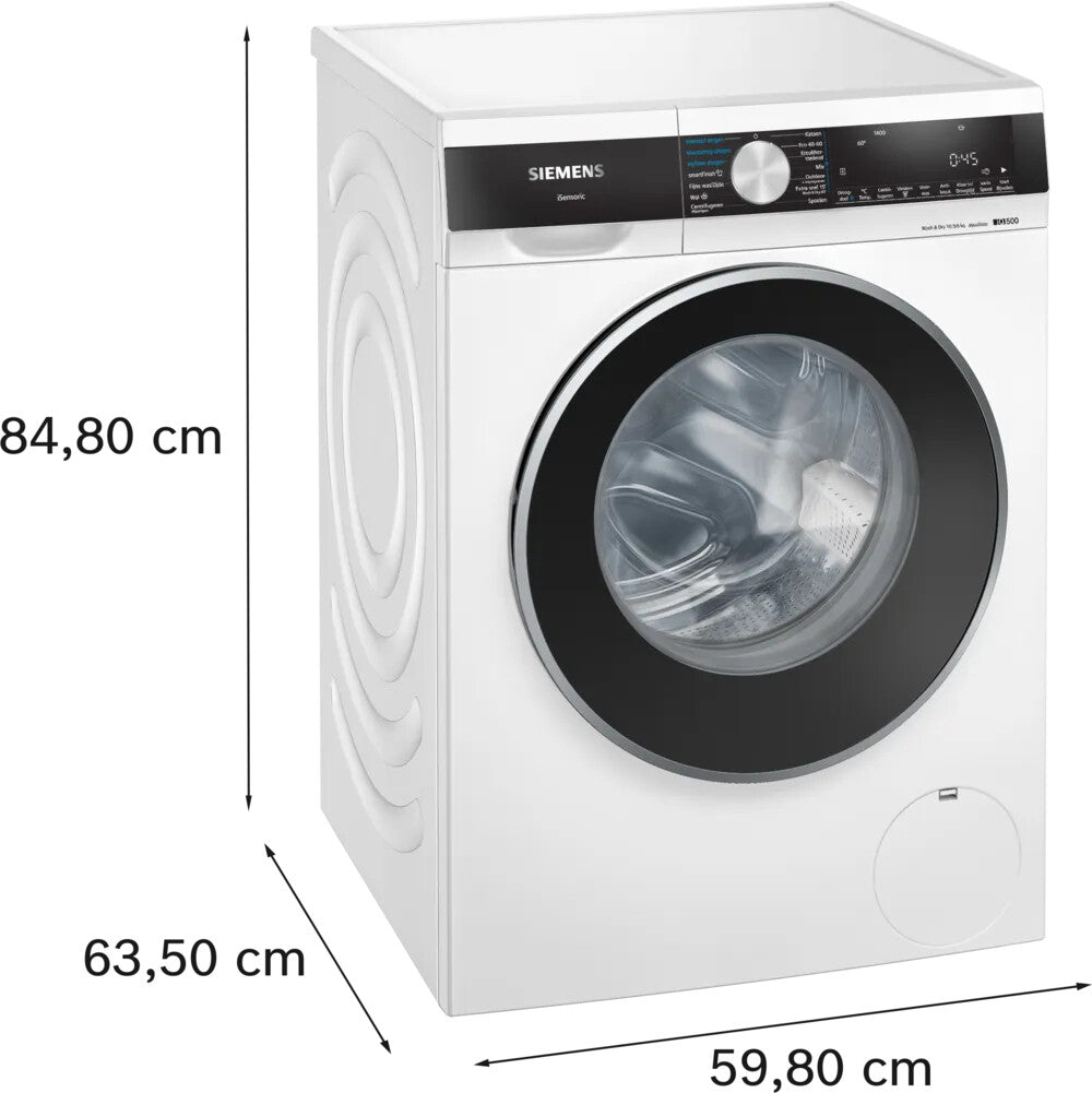 Siemens iQ700 WN54G205NL Was-droogcombinatie Vrijstaand Voorlader Wit