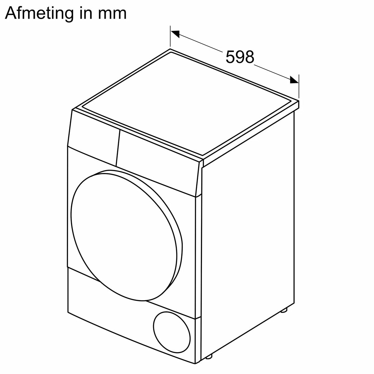 Bosch Serie 6 WQG243DENL wasdroger Vrijstaand Voorlader 9 kg Wit