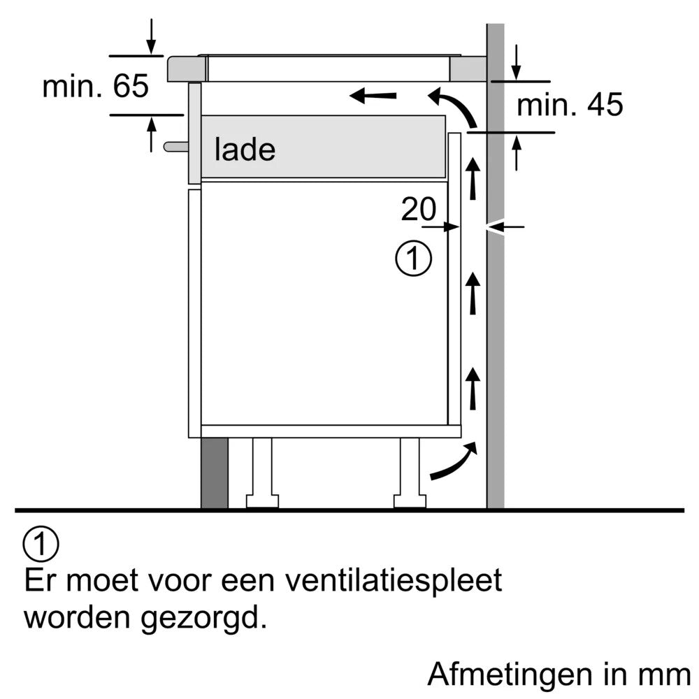 Bosch PVQ61CHB1E kookplaat Zwart Ingebouwd 59.2 cm Inductiekookplaat zones 4 zone(s)