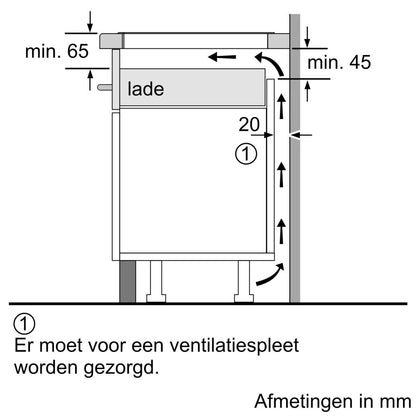 Bosch PVQ61CHB1E kookplaat Zwart Ingebouwd 59.2 cm Inductiekookplaat zones 4 zone(s)