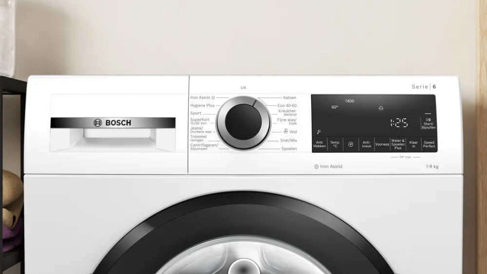 Bosch Serie 6 , Wasmachine, voorlader, 9 kg, 1400 rpm, WGG244ZANL