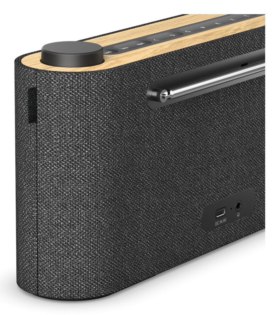 Loewe Radio. Frequency Draagbaar Digitaal Grijs, Hout