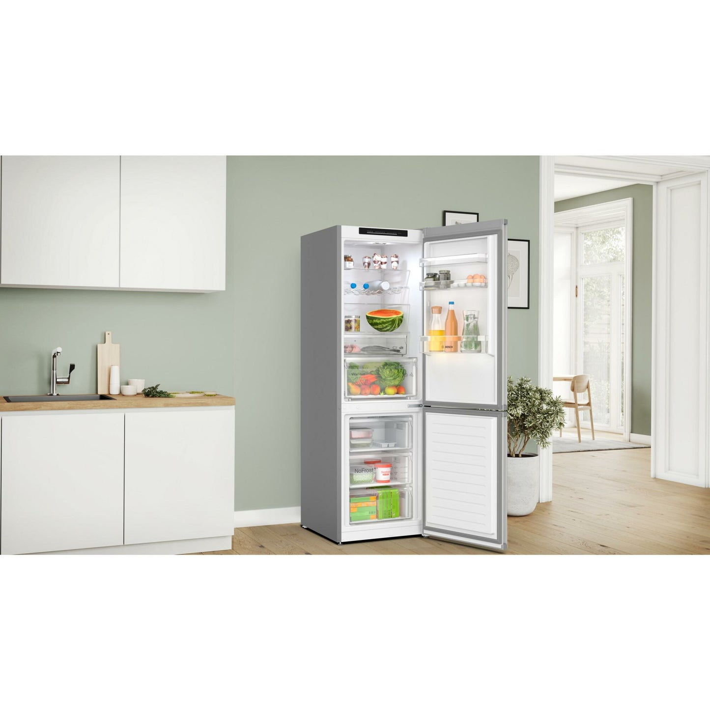 Bosch KGN362LBF koel-vriescombinatie Vrijstaand 321 l Roestvrijstaal