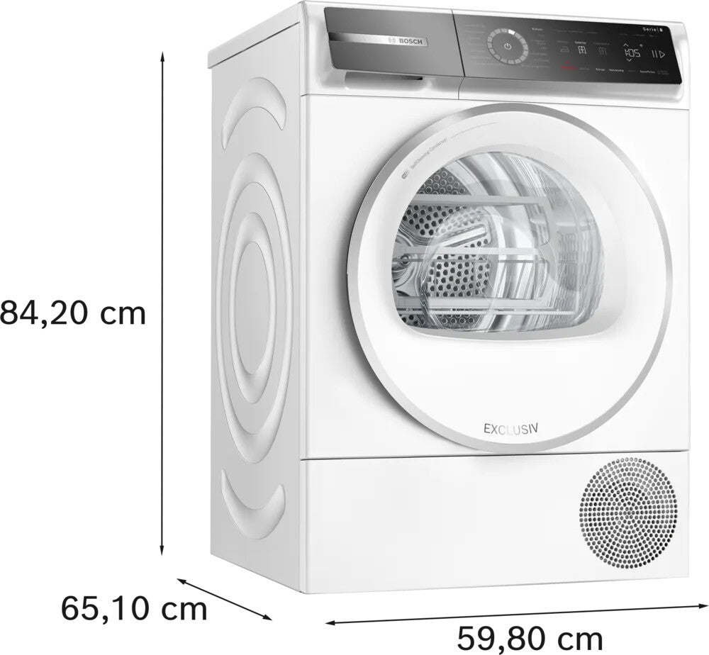 Bosch Serie 8 WQB246CENL wasdroger Vrijstaand Voorlader 9 kg Wit