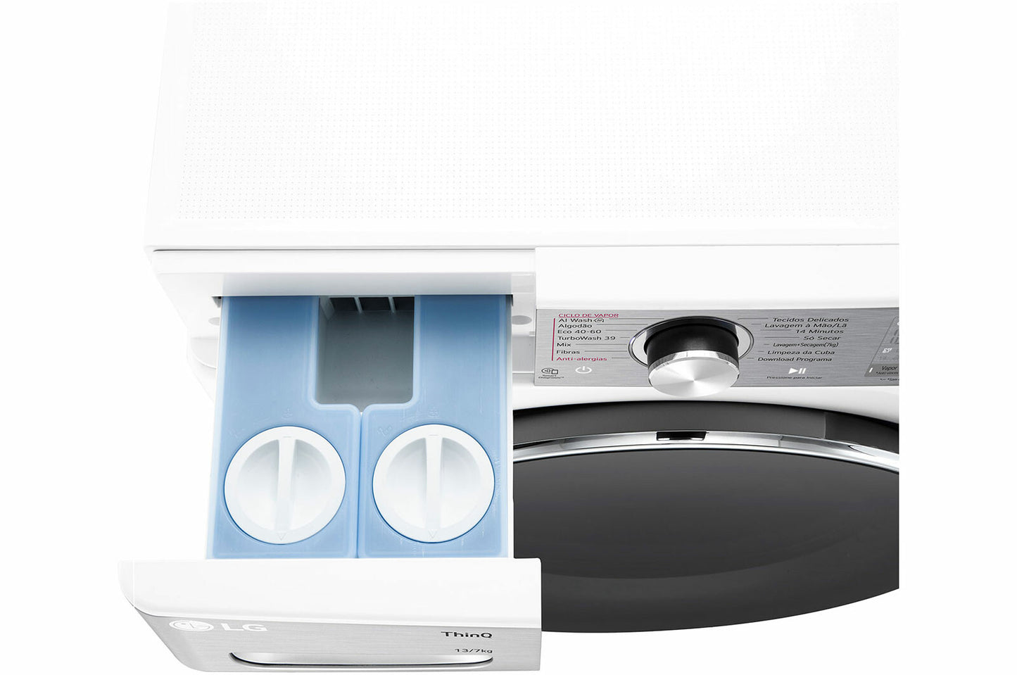 LG F4DR9537S2W Was-droogcombinatie Vrijstaand Voorlader Wit
