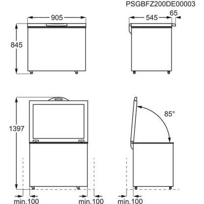 AEG AHB520E1LW Diepvrieskist Vrijstaand 198 l Wit
