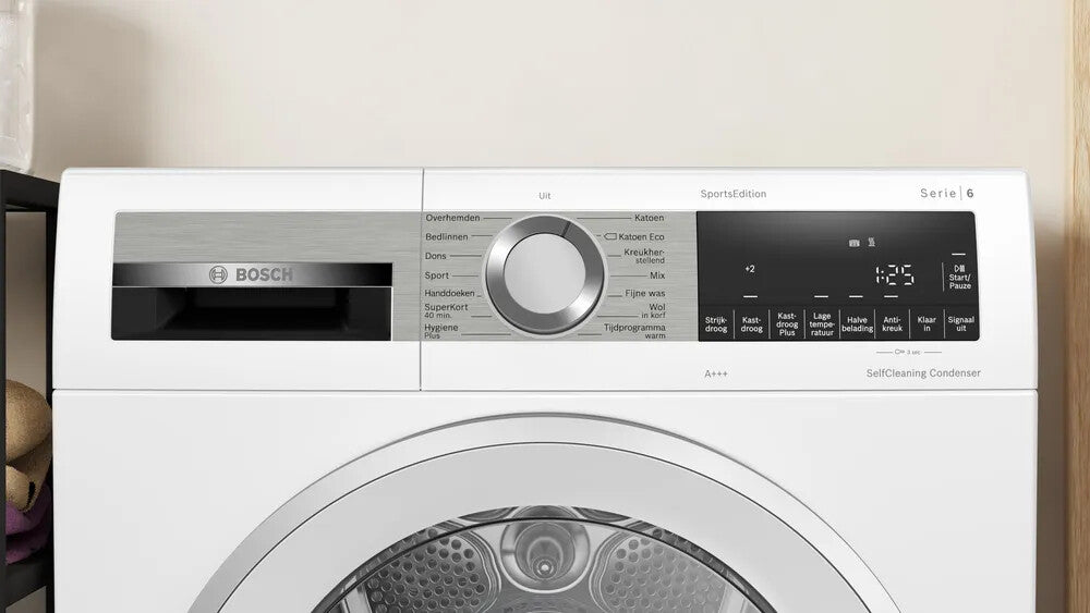 Bosch Serie 6 WQG235D9NL wasdroger Vrijstaand Voorlader 8 kg Wit