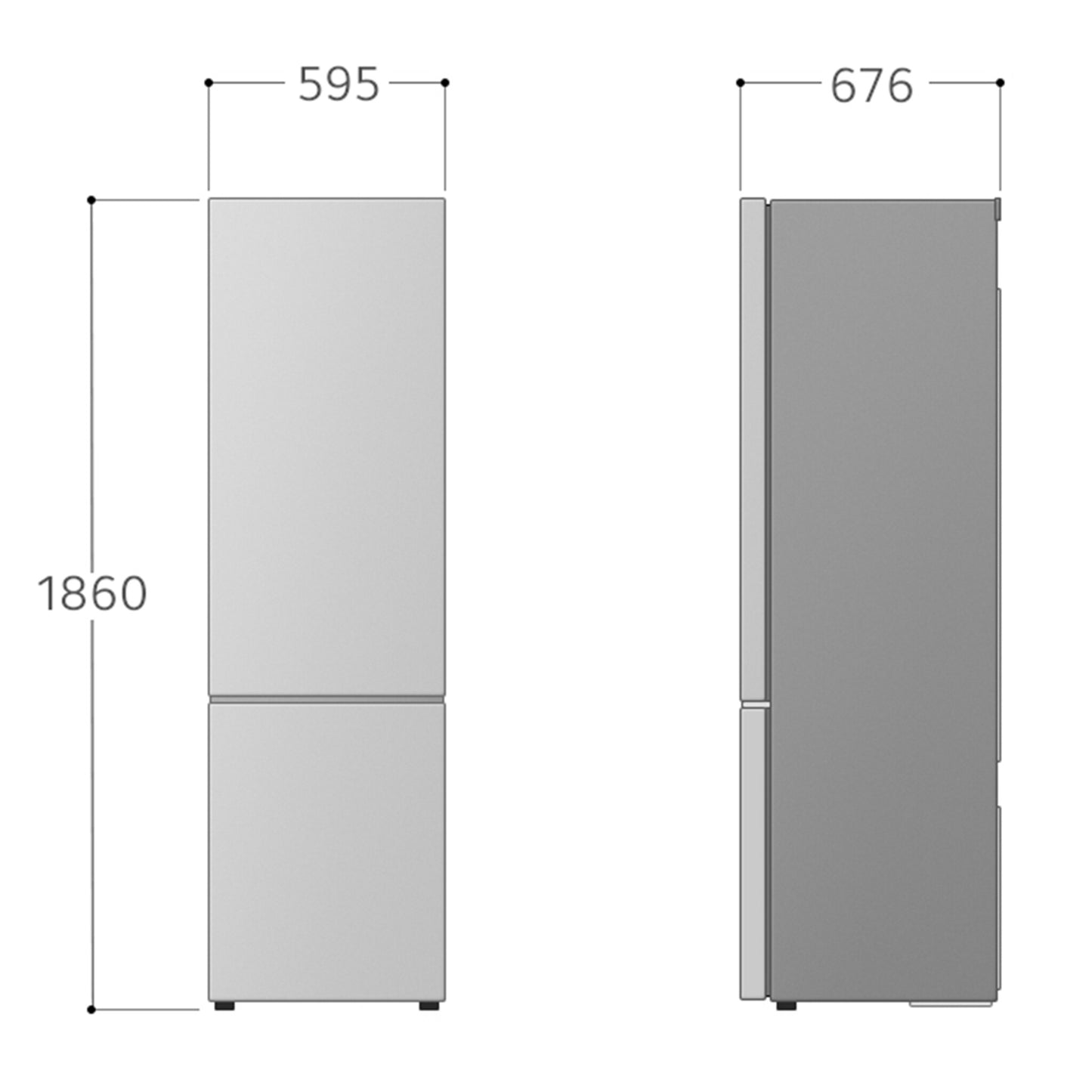 LG GBG5160CEV Vrijstaand 349 l Zwart