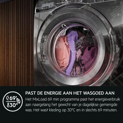 AEG Series 7000 LR73844 wasmachine Voorlader 8 kg 1400 RPM Wit