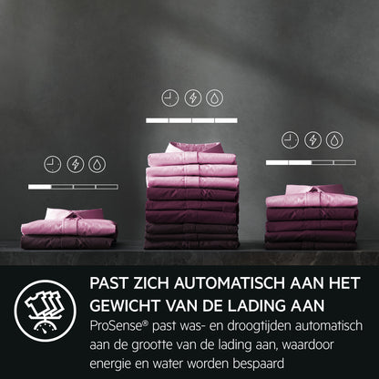 AEG Series 9000 LWR9706C8 Was-droogcombinatie Vrijstaand Voorlader Wit