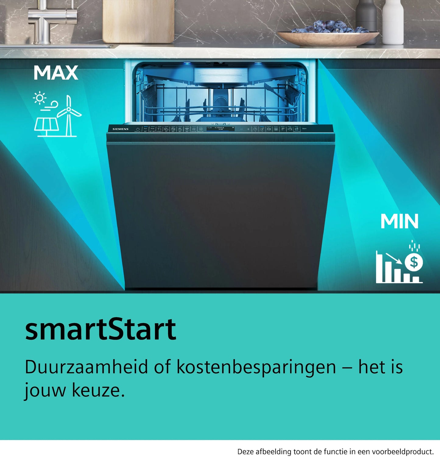 Siemens iQ300 SN53ES25CE vaatwasser Semi-ingebouwd 14 couverts