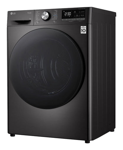 LG RH90V9ZVEN wasdroger Vrijstaand Voorlader 9 kg Zwart