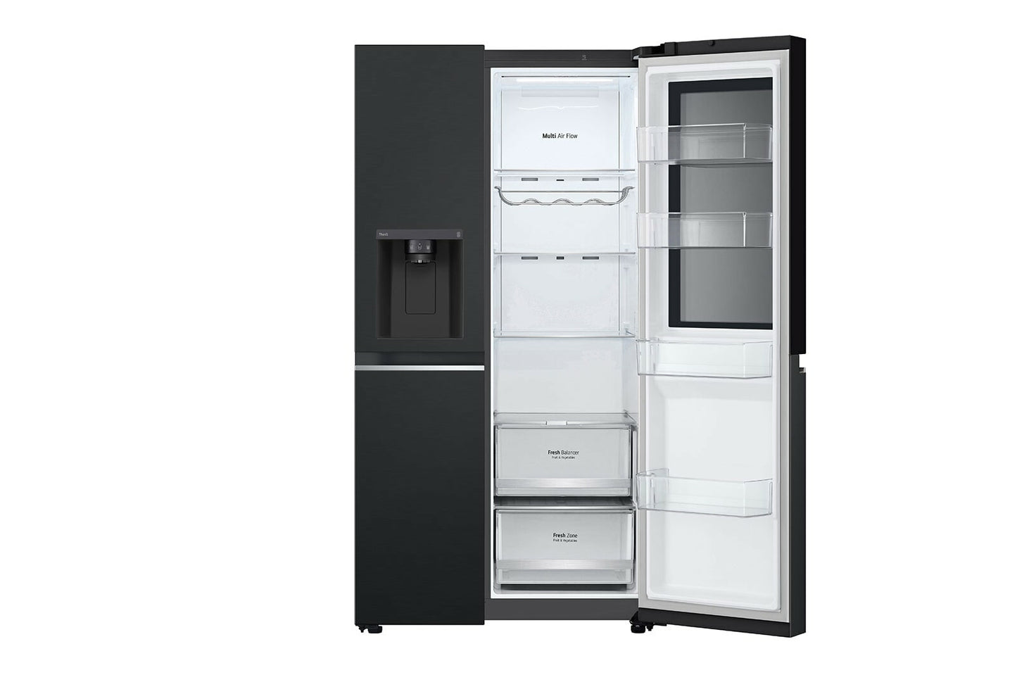 LG InstaView GSGV80EPLD amerikaanse koelkast Vrijstaand 635 l Zwart, Grafiet