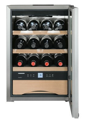 Liebherr WKes 653 GrandCru Compressorwijnkoeler Vrijstaand Roestvrijstaal 12 fles(sen)