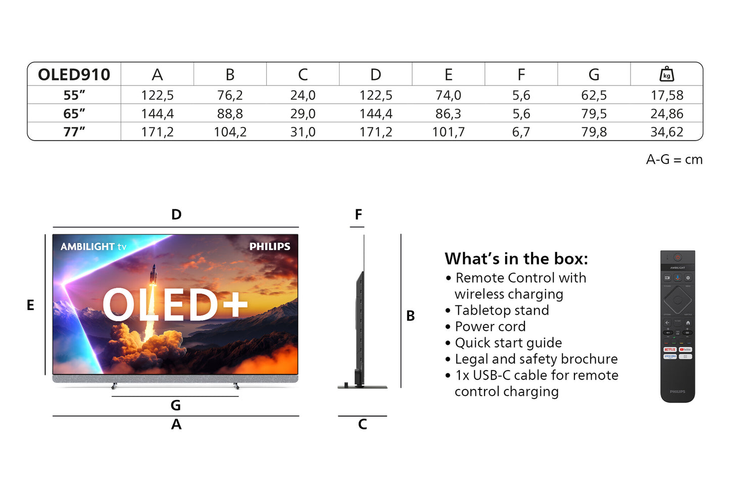 Philips 77OLED910/12 tv 195,6 cm (77") 4K Ultra HD Smart TV Wifi Metallic
