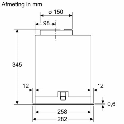 Bosch Serie 6 DLN77AC50 afzuigkap Inbouw Roestvrijstaal 595 m³/uur