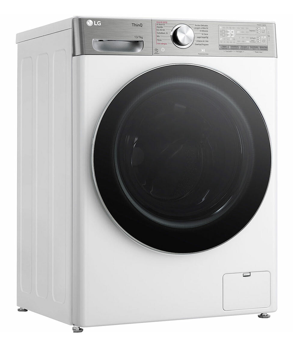 LG F4DR9537S2W Was-droogcombinatie Vrijstaand Voorlader Wit