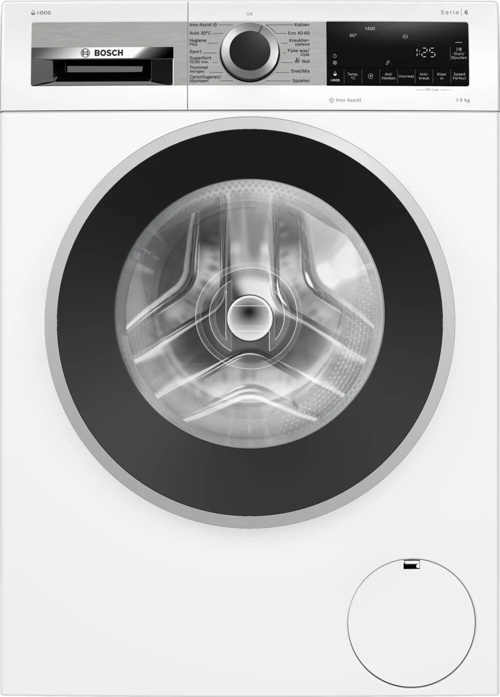 Bosch Serie 6 , Wasmachine, voorlader, 9 kg, 1400 rpm, WGG244FPNL