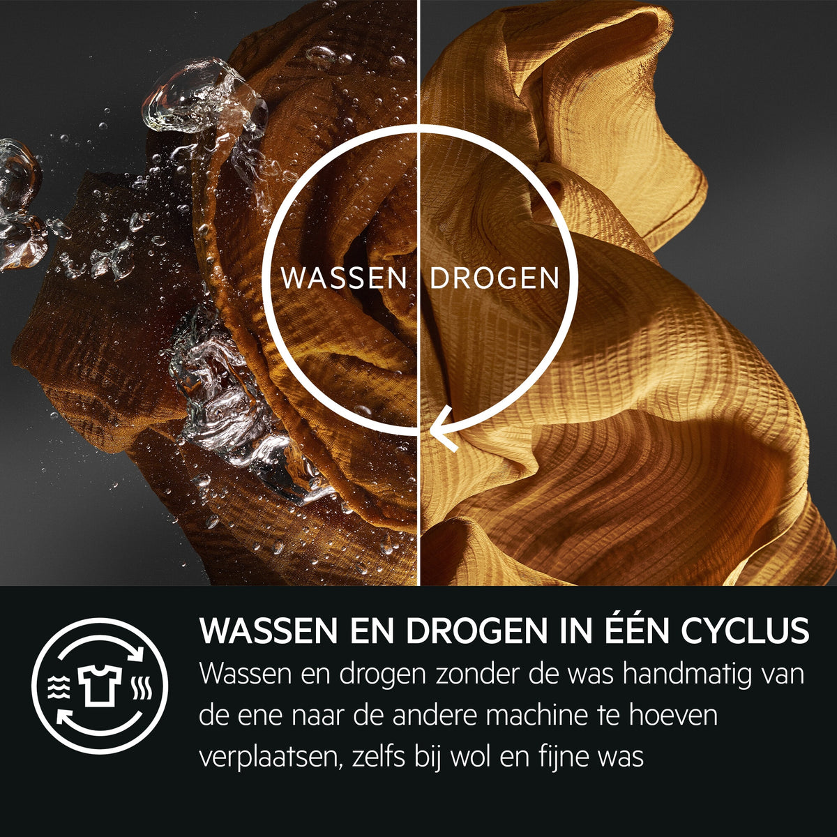 AEG Series 9000 LWR9706C8 Was-droogcombinatie Vrijstaand Voorlader Wit