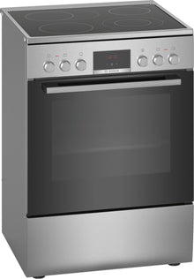 Bosch Serie 4 HKR39C250 fornuis Vrijstaand fornuis Electrisch Keramisch Zwart, Grijs