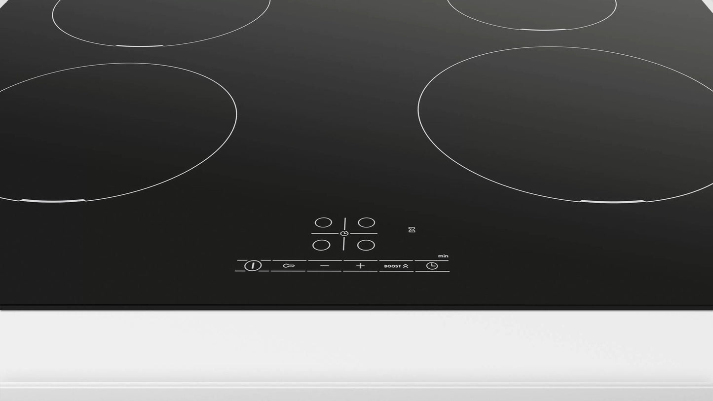Bosch Serie 4 PUE611BB5D kookplaat Zwart Ingebouwd 59.2 cm Inductiekookplaat zones 4 zone(s)