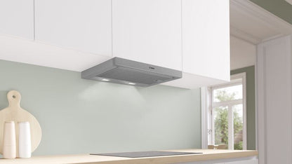 Bosch DFL064W54 afzuigkap Semi-inbouw (uittrekbaar) Metallic, Zilver 394 m³/uur