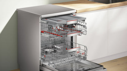 Bosch Serie 8 , Vrijstaande vaatwasser, 60 cm, Geborsteld staal anti-fingerprint, SMS8TCI04E
