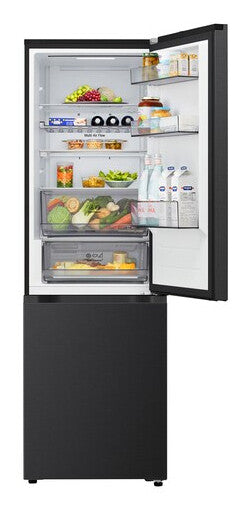 LG GBBS322BEV koel-vriescombinatie Vrijstaand 375 l Zwart