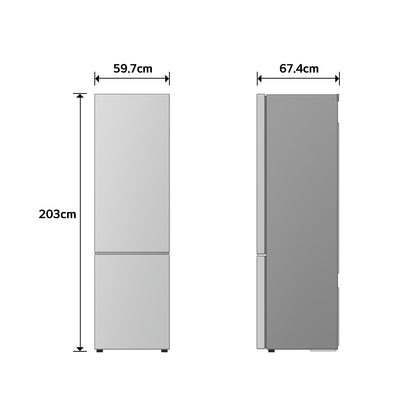 LG GBBS322CPY Vrijstaand 375 l Zilver