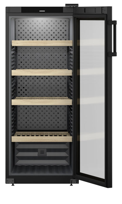 Liebherr WPbl 4601 Thermo-elektrische wijnkoeler Vrijstaand Zwart 166 fles(sen)
