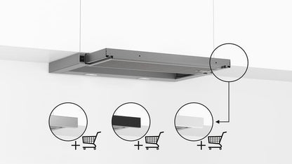 Bosch DFL064W54 afzuigkap Semi-inbouw (uittrekbaar) Metallic, Zilver 394 m³/uur