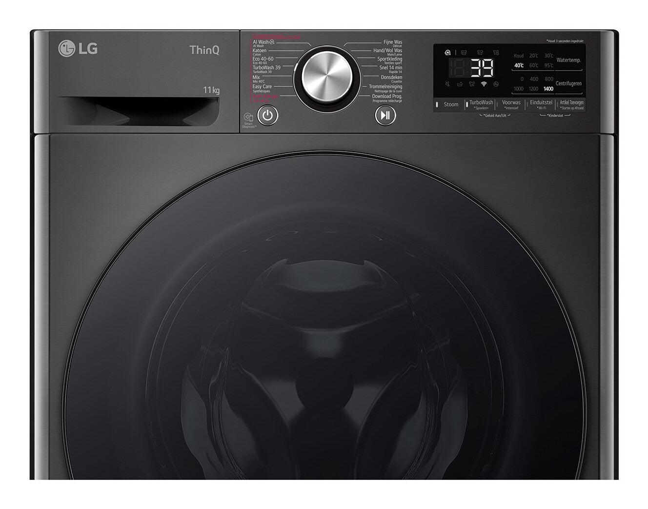 LG F4WR7011SYB wasmachine Voorlader 11 kg 1350 RPM Antraciet
