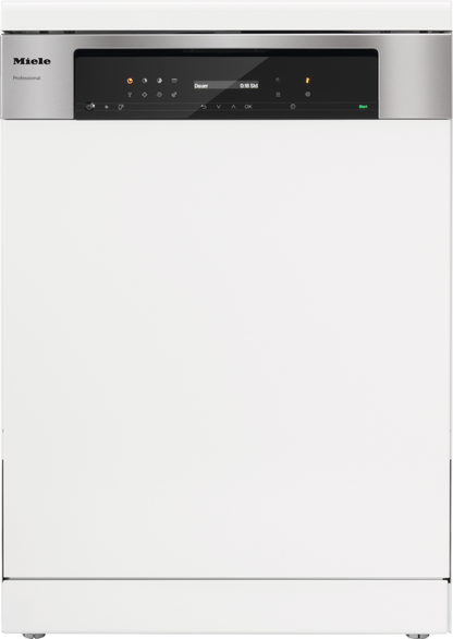 Miele PFD 101 briljantwit vrijstaande bedrijfsafwasautomaat, vooraanzicht