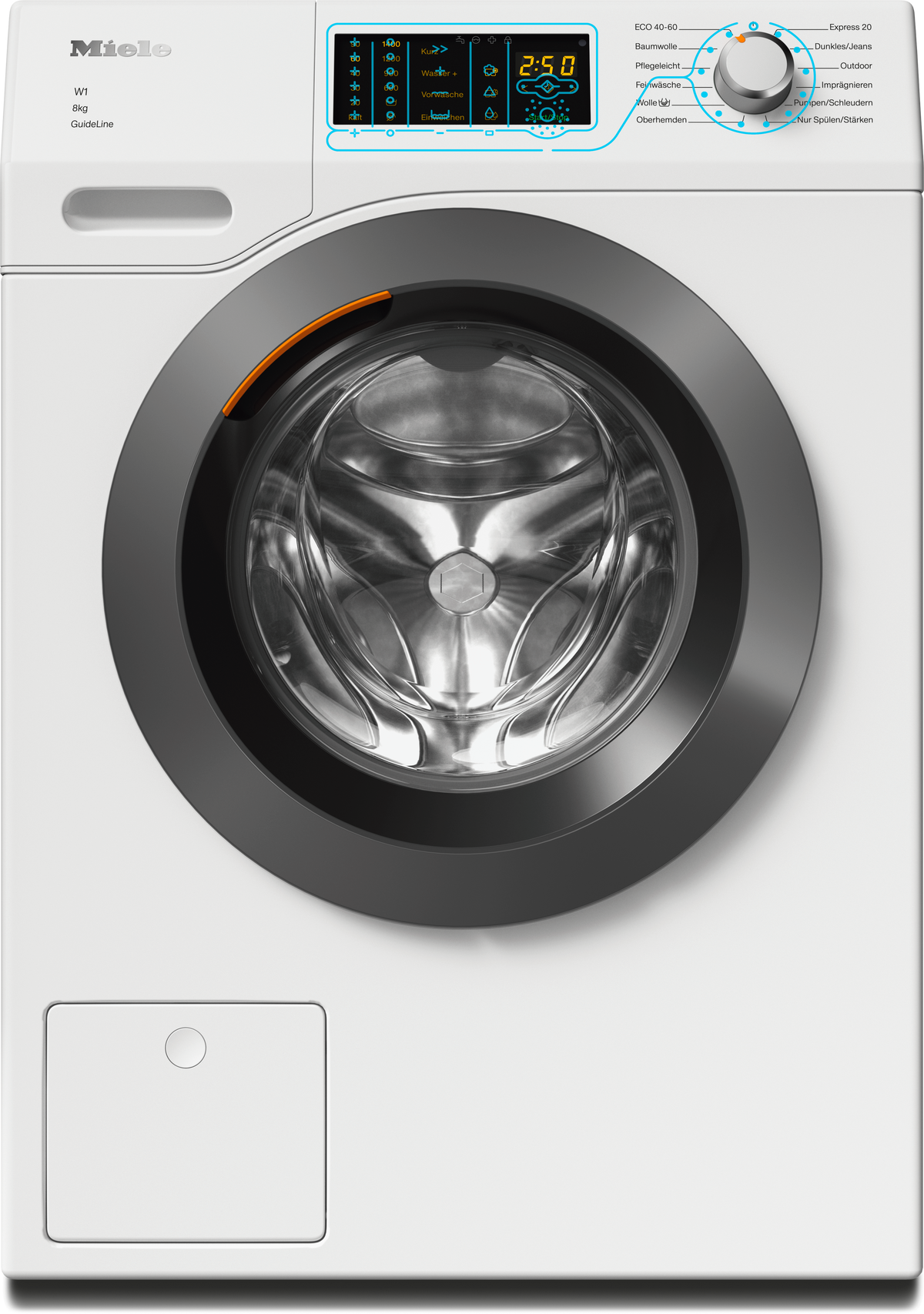 Miele WDD 131 WPS GuideLine Lotuswit wasmachine - vooraanzicht