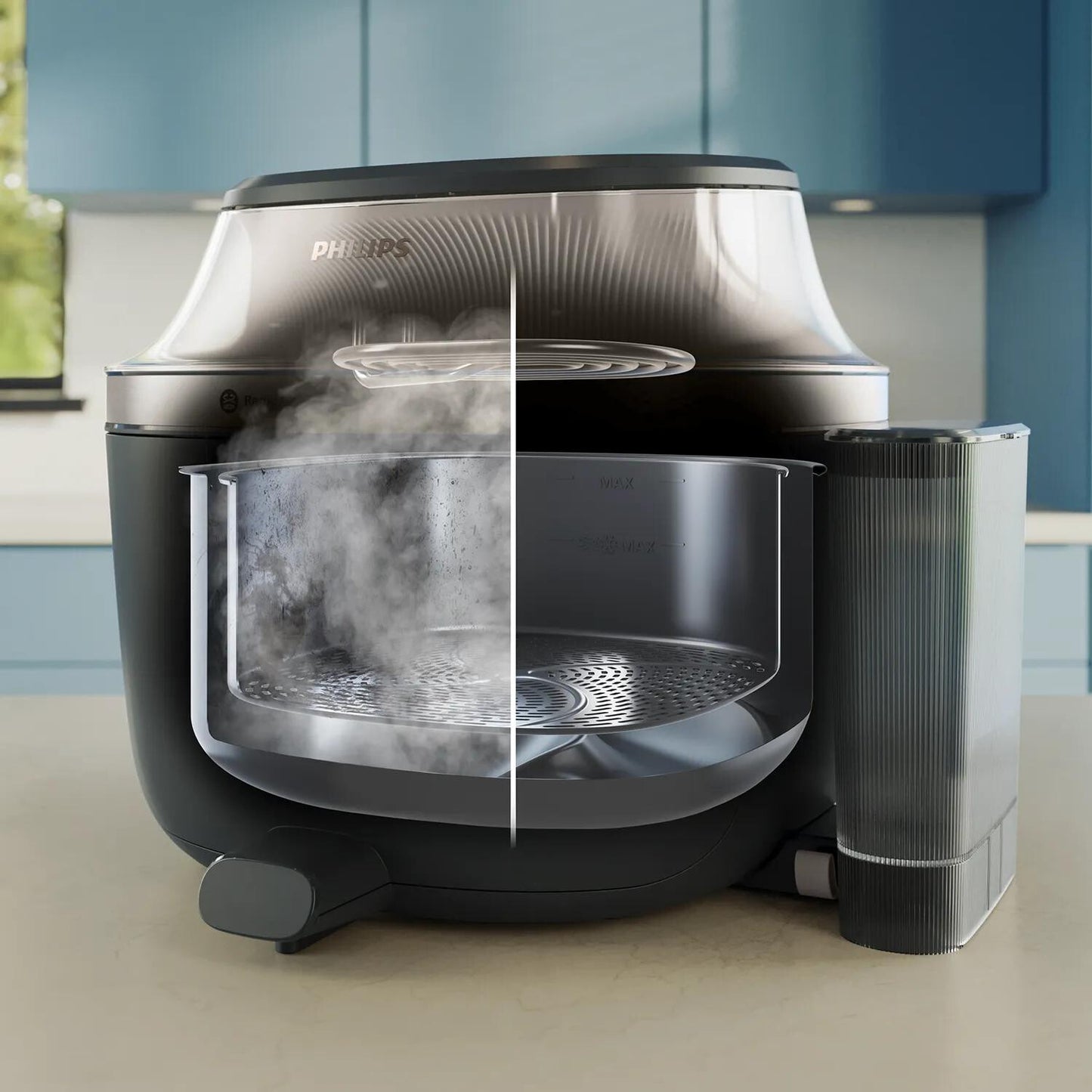 Philips 5000 series Airfryer 5000 Serie met Stoomfunctie & Rail 7,2L