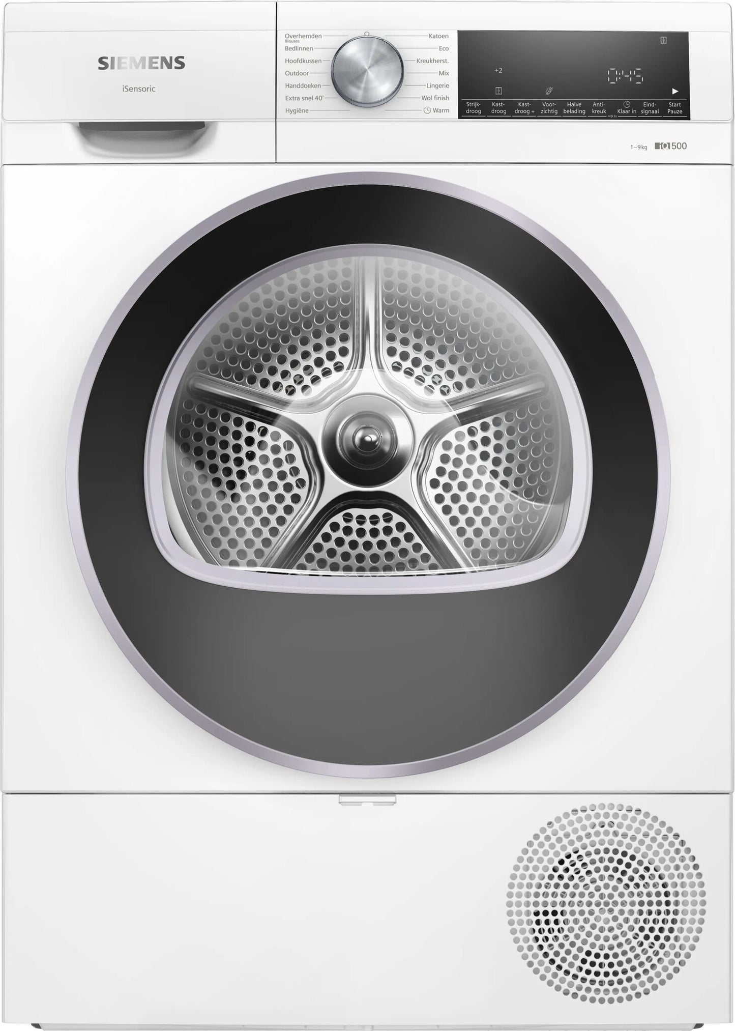 Siemens iQ500 WQ43G1DANL wasdroger Vrijstaand Voorlader 9 kg Wit