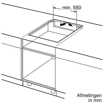 Bosch Serie 4 PIE63KBB5E kookplaat Zwart Aanrecht 60 cm Inductiekookplaat zones 4 zone(s)