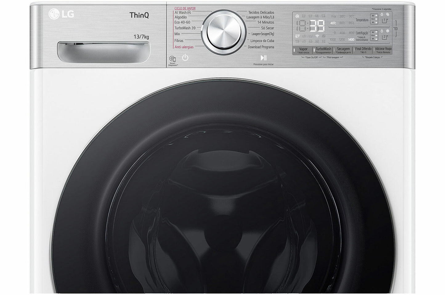 LG F4DR9537S2W Was-droogcombinatie Vrijstaand Voorlader Wit