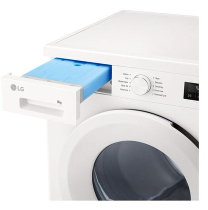 LG RHX1008NWH wasdroger Vrijstaand Voorlader 8 kg Wit