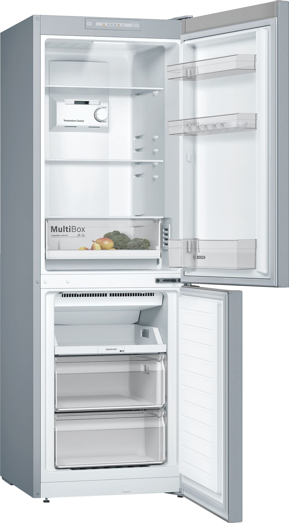 Bosch Serie 2 KGN33NLEB koel-vriescombinatie Vrijstaand 282 l Roestvrijstaal