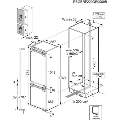 AEG Series 7000 TC7CS181AF Ingebouwd 245 l Wit