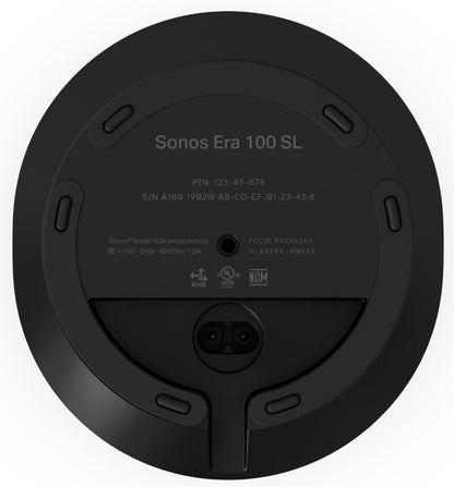 Sonos Era 100 SL Volledig bereik Zwart Bedraad en draadloos