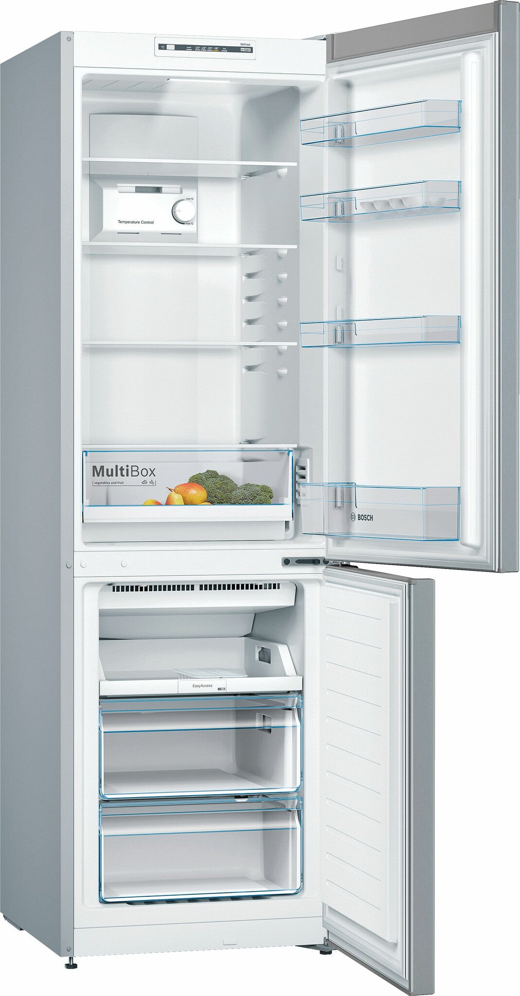 Bosch Serie 2 KGN36NLEA koel-vriescombinatie Vrijstaand 305 l Roestvrijstaal