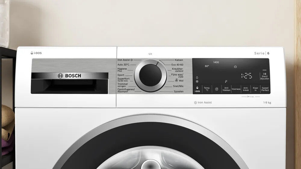 Bosch Serie 6 , Wasmachine, voorlader, 9 kg, 1400 rpm, WGG244FPNL