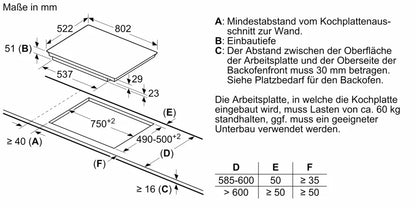 Bosch Serie 4 PIE811BB5E kookplaat Zwart Aanrecht 80 cm Inductiekookplaat zones 4 zone(s)